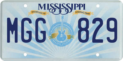MS license plate MGG829