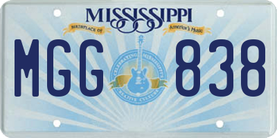 MS license plate MGG838