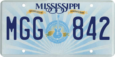 MS license plate MGG842