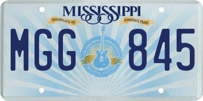 MS license plate MGG845