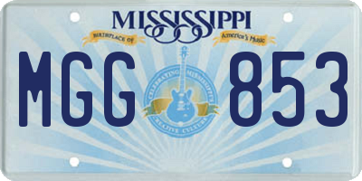 MS license plate MGG853
