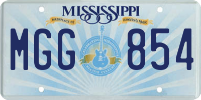 MS license plate MGG854