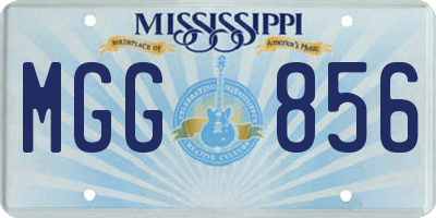 MS license plate MGG856