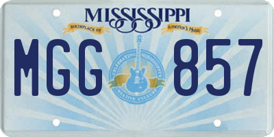 MS license plate MGG857