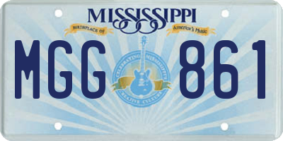 MS license plate MGG861
