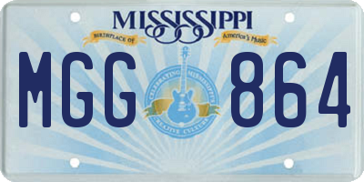 MS license plate MGG864