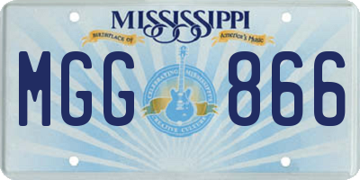 MS license plate MGG866