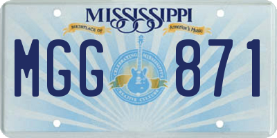 MS license plate MGG871