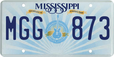 MS license plate MGG873