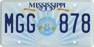 MS license plate MGG878