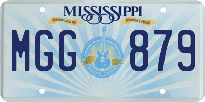 MS license plate MGG879