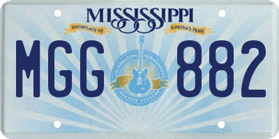 MS license plate MGG882