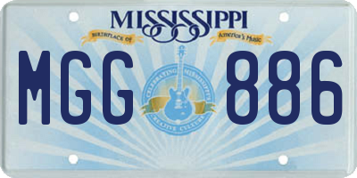 MS license plate MGG886