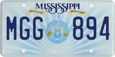 MS license plate MGG894