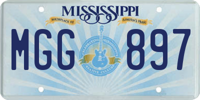 MS license plate MGG897