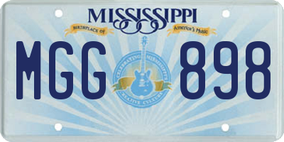 MS license plate MGG898