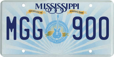 MS license plate MGG900