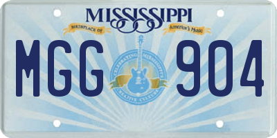 MS license plate MGG904