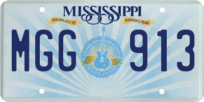 MS license plate MGG913
