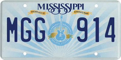 MS license plate MGG914