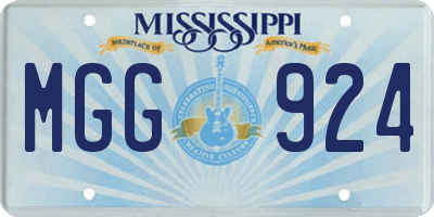 MS license plate MGG924