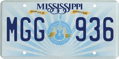 MS license plate MGG936