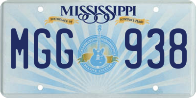 MS license plate MGG938