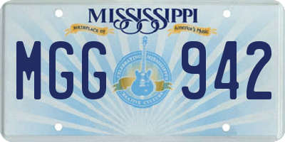 MS license plate MGG942