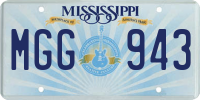 MS license plate MGG943