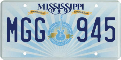 MS license plate MGG945