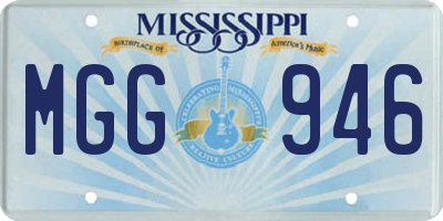 MS license plate MGG946