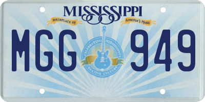 MS license plate MGG949
