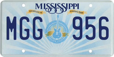 MS license plate MGG956