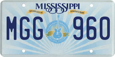 MS license plate MGG960