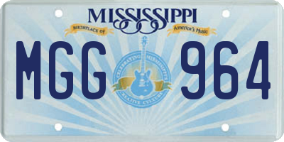 MS license plate MGG964