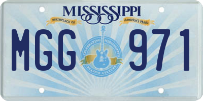 MS license plate MGG971