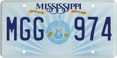 MS license plate MGG974
