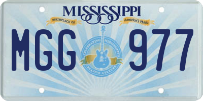 MS license plate MGG977
