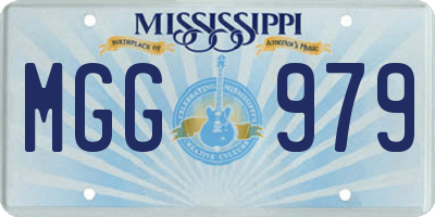 MS license plate MGG979