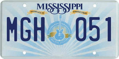 MS license plate MGH051