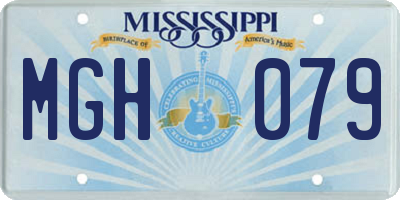 MS license plate MGH079