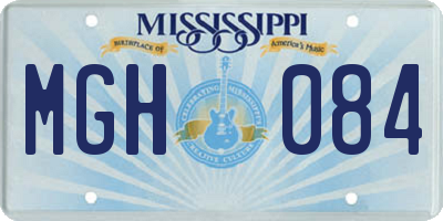 MS license plate MGH084
