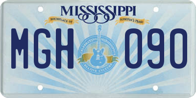 MS license plate MGH090