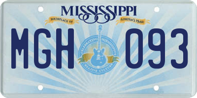 MS license plate MGH093