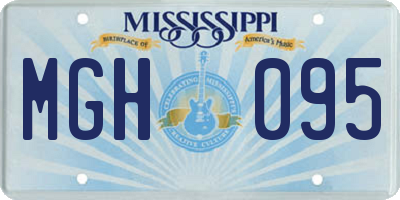 MS license plate MGH095
