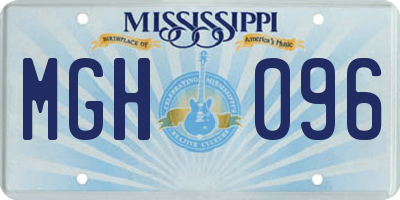 MS license plate MGH096