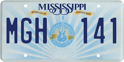 MS license plate MGH141