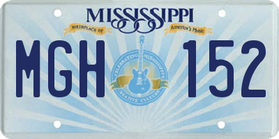 MS license plate MGH152