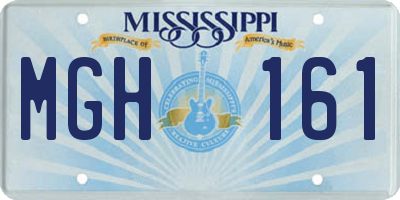 MS license plate MGH161