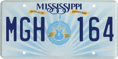 MS license plate MGH164